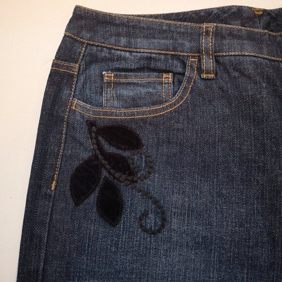 Talbots Stretch Ladies Size 8 Straight Leg Dark Wash Jeans - Picture 5 of 15